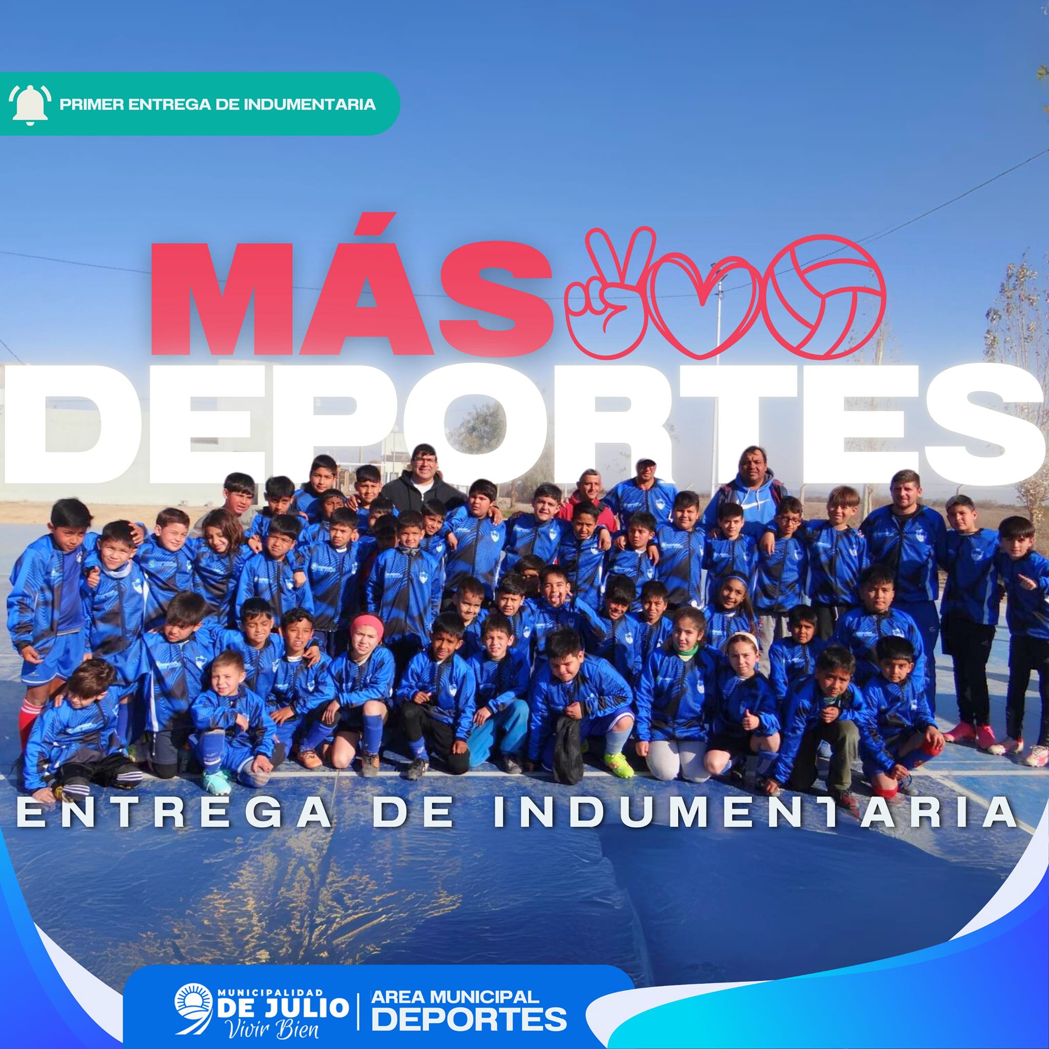 Entrega de indumentaria deportiva