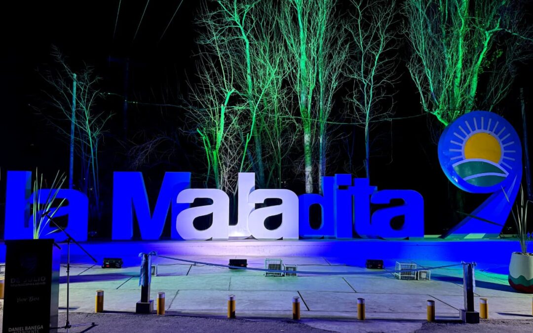 9 de Julio inauguró el Portal de Ingreso a La Majadita y nueva iluminación LED en búsqueda del desarrollo turístico y social de la zona