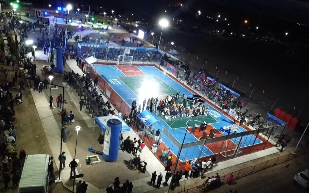 Quedaron inaugurados el nuevo centro deportivo en La Majadita y la remodelación integral de su plaza